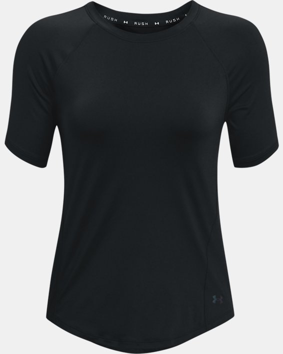 T-shirt à manches courtes UA RUSH™ pour femmes, Black, pdpMainDesktop image number 5